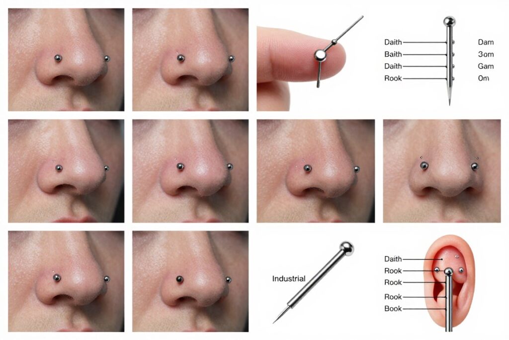 wenflon do piercingu - nietypowe lokalizacje