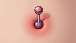 zakażenie kolczyka w pępku objawy zaczerwienienie