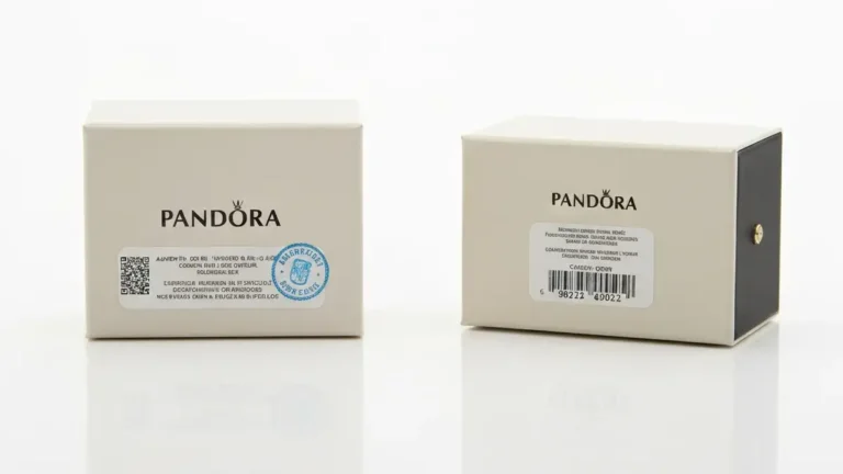 Porównanie oryginalnej biżuterii Pandora i podróbki - opakowaniem pudełko hologram etykieta