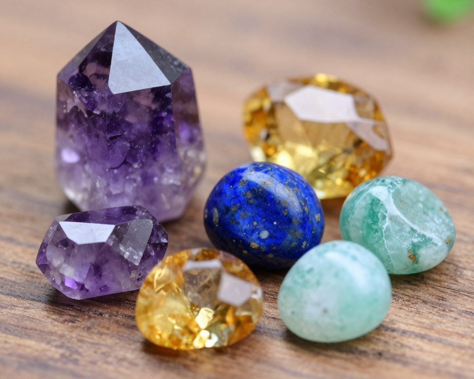 kamienie naturalne ametyst lapis lazuli cytryn