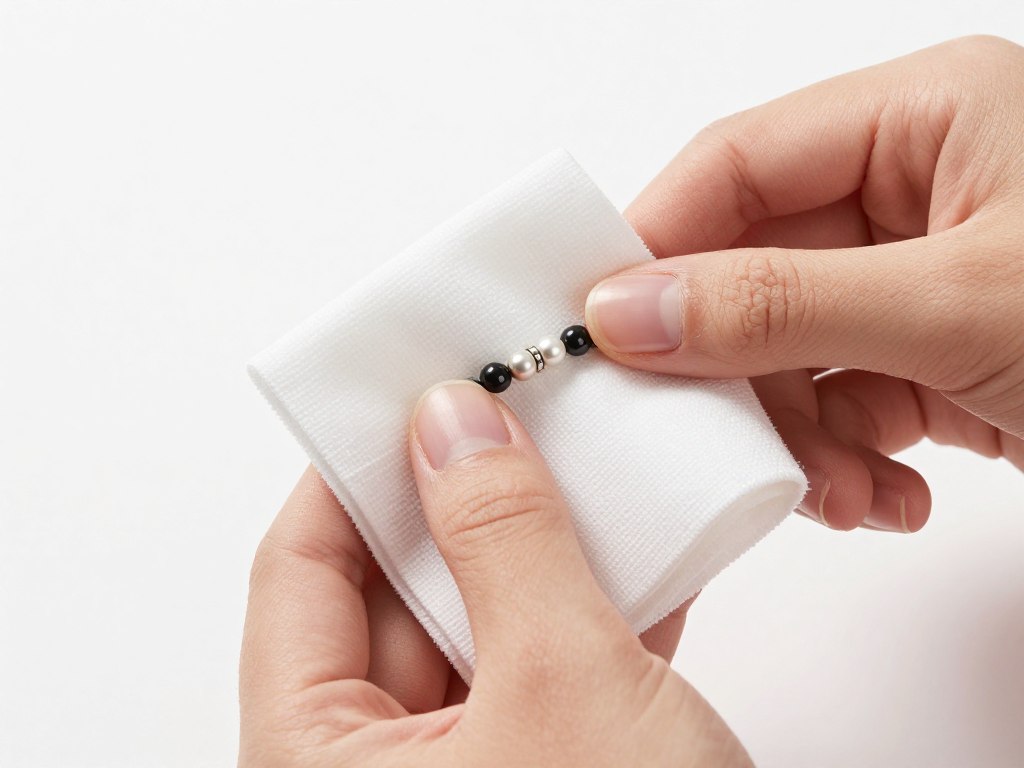 czyszczenie bransoletki magnetycznej miękką szmatką